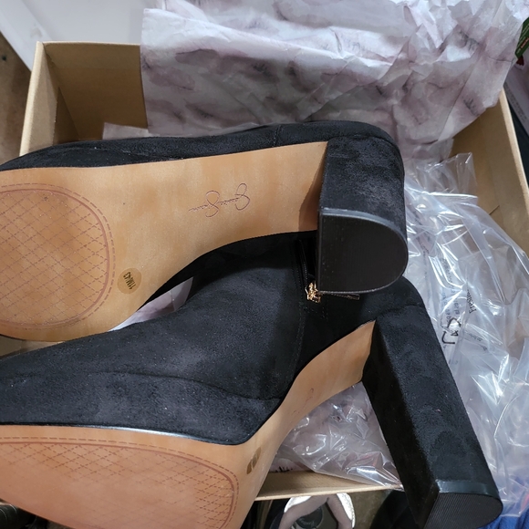 NWB Jessica Simpson Black Stretch Supreme Microsuede Selmie Platform  SZ 11M - Picture 5 of 6